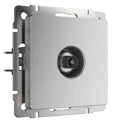 ТВ-розетка оконечная (cеребряный рифленый) W1183009 - фото