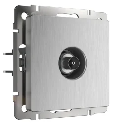 ТВ-розетка оконечная (cеребряный рифленый) W1183009