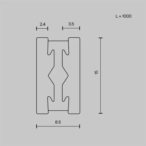 Шинопровод 1 м Flarity латунь (Латунь) TRX154-111BS - фото 7