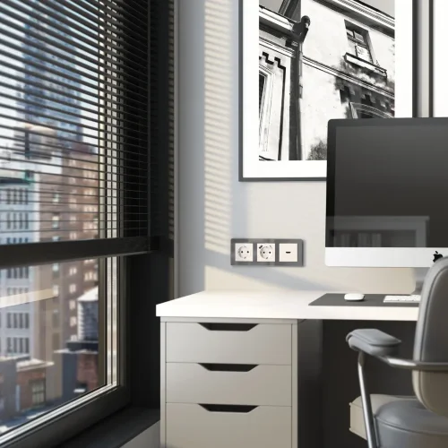 Накладка для розетки HDMI (перламутровый рифленый) WL13-HDMI-CP - фото 3