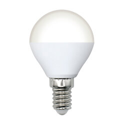 LED-G45-6W-3000K-E14-FR-DIM-SLS Лампа светодиодная, диммируемая, Форма шар, матовая, Теплый белый свет 3000K