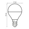 LED-G45-6W-3000K-E14-FR-DIM-SLS Лампа светодиодная, диммируемая, Форма шар, матовая, Теплый белый свет 3000K - фото 4