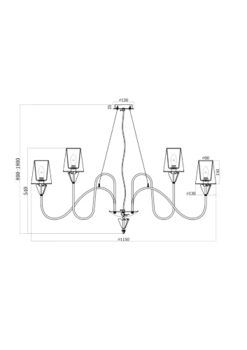Подвесной светильник Florero E14x12 (Хром) - фото 4