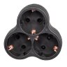 S-GES3-16F BLACK Разветвитель сетевой, с-з, 3 гнезда, 16А, 3500Вт, Черный - фото 4