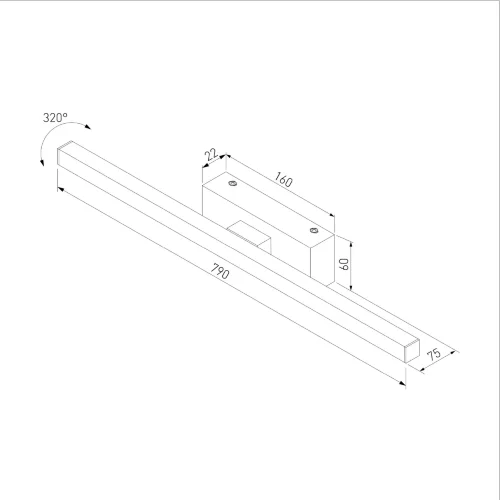Светильник настенный светодиодный Rino черный 40157/LED - фото 5