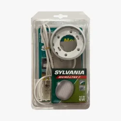 Светильник встраиваемый GX53 СЕРЕБРО + Лампа компактлюминесцентная 6W/4000K - SYLVANIA