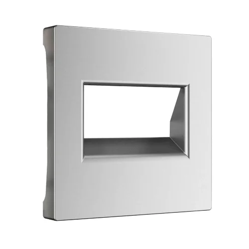 Накладка для двойной розетки Еthernet RJ-45 (серебряный матовый) W1191165 - фото