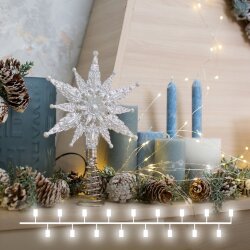 Гирлянда нить "Роса" теплый белый на батарейках 3 м IP20 400-006 (056044)