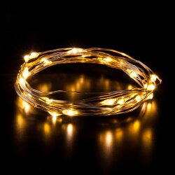 Гирлянда нить "Роса" теплый белый на батарейках 3 м IP20 400-006 (056044)