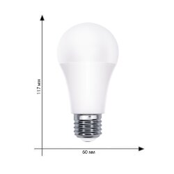 LED-A60-10W-RGB-E27-REG PLS21WH Лампа светодиодная с ИК сенсором, Форма А, матовая, RGB свет, Пульт ДУ н-к