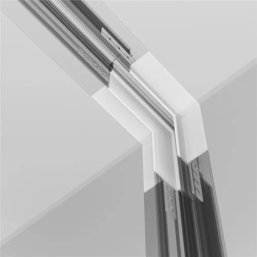 Коннектор угловой внутренний Exility встраиваемый под ГКЛ 12,5 мм, белый (Белый) - фото 10