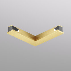 Электрический коннектор для трека SHINE BASE 90° потолок-потолок, сатинированная латунь, алюминий, Denkirs TR5723-SB