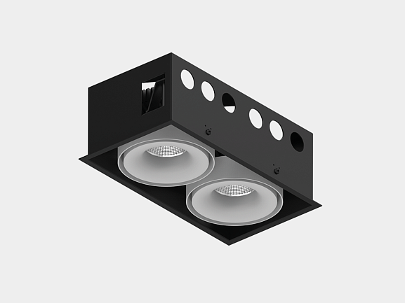 'Корпус светильника потолочный встраиваемый  поворотный, IP20, COMBO-CRD2-WH. Фото 2