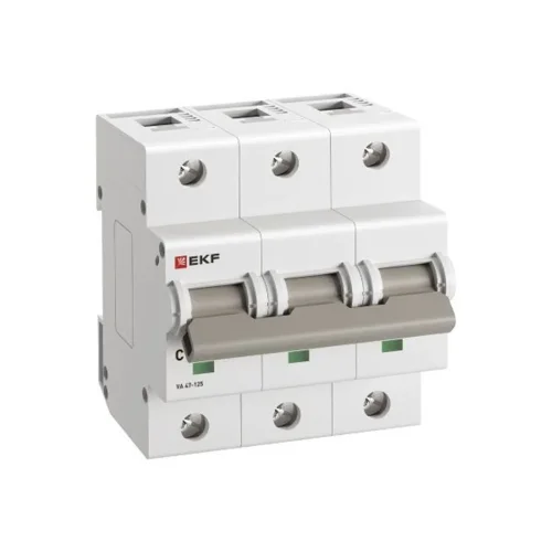 Выключатель автоматический 3п C 16А 15кА ВА 47-125 PROxima EKF mcb47125-3-16C - фото