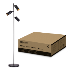 Светильник напольный под лампу ТНО 07-3хGU10-BB 230В черный плафон, черный корпус IN HOME