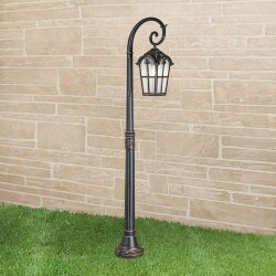 Уличный светильник на столбе Mira F черное золото IP33 GL 1001F (047187)