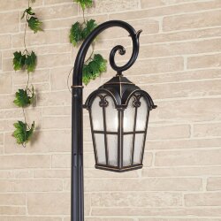 Уличный светильник на столбе Mira F черное золото IP33 GL 1001F (047187)