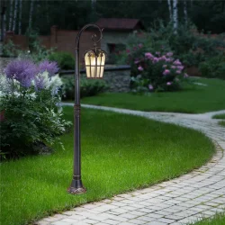 Уличный светильник на столбе Mira F черное золото IP33 GL 1001F (047187)