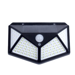 USL-F-167-PT100 SENSOR Садовый светильник на солнечной батарее, с датчиком движения, 100 светодиодов, Белый свет, 1x18650 Li-Io аккумулятор в-к, IP44, TM Uniel