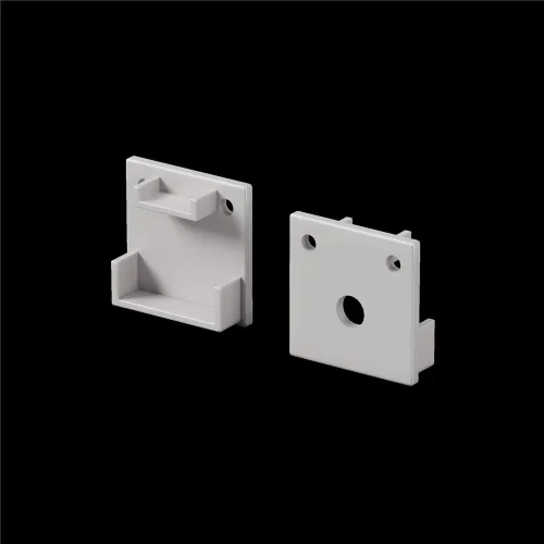 Комплект заглушек (для профиля 20x20) 2 шт., ALM-2020B-EC 642077 (Серый) 642077 - фото