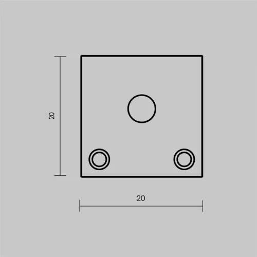 Комплект заглушек (для профиля 20x20) 2 шт., ALM-2020B-EC 642077 (Серый) 642077 - фото 6