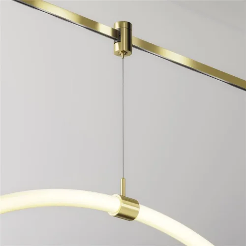 Коннектор с тросовым подвесом Tau в шинопровод Flarity латунь (Латунь) - фото 2