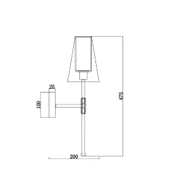 Настенный светильник (бра) Freya FR5196WL-01BBS (Черный и Латунь)