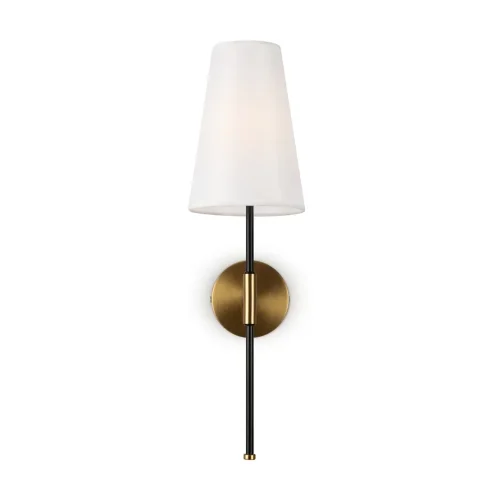 Настенный светильник (бра) Тида / Tida (Черный и Латунь) FR5196WL-01BBS - фото