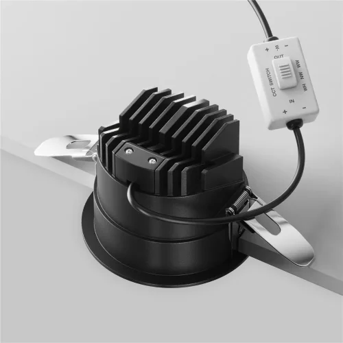 Встраиваемый светильник Parete 2700К-3000K-4000К 12Вт 36° (Черный) - фото 7