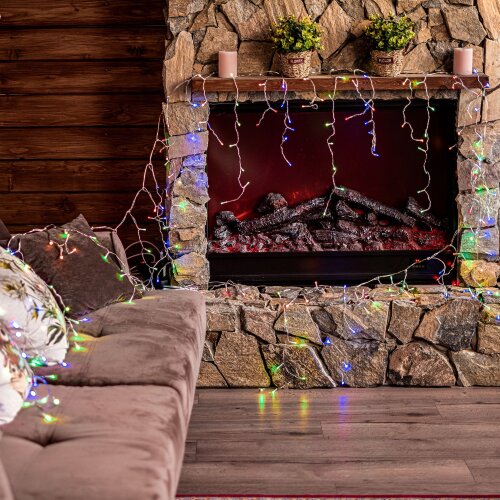 ULD-B6007-200-STK MULTI IP44 Бахрома светодиодная со статическим свечением, 6м, Соединяемая, 200 светодиодов, Разноцветный свет, Провод прозрачный - фото 10