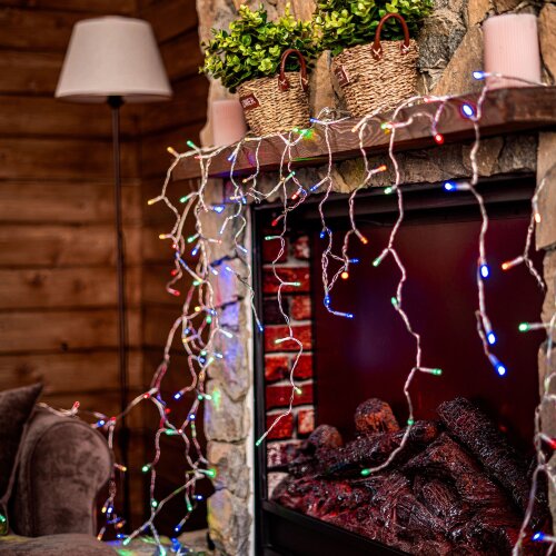 ULD-B6007-200-STK MULTI IP44 Бахрома светодиодная со статическим свечением, 6м, Соединяемая, 200 светодиодов, Разноцветный свет, Провод прозрачный - фото 11