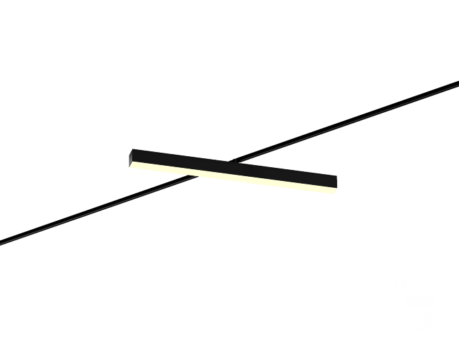 Трековый светильник 6063 5050 TR4 (RAL9005/750mm/Prizma — 3K/28W) - фото 1