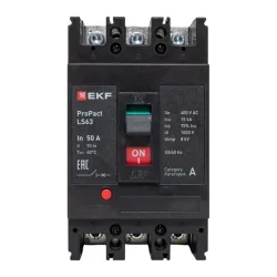 Выключатель автоматический 3п 50А 15кА LS63 ProPact EKF mccb-63-15-3-50-ls