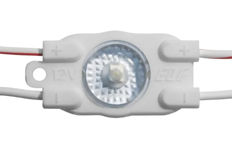 Модуль светодиодный ELF VIVO-2019, 1SMD диод 2835, с линзой, 12В, IP67, холодный белый - фото