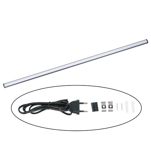 ULI-Q951 14W-4000K IP20 BLACK Светильник линейный светодиодный аналог Т5, 230В, Кабель 0.9м с вилкой и крепление в-к, Белый свет 4000K, Корпус черный, TM Volpe - фото 1