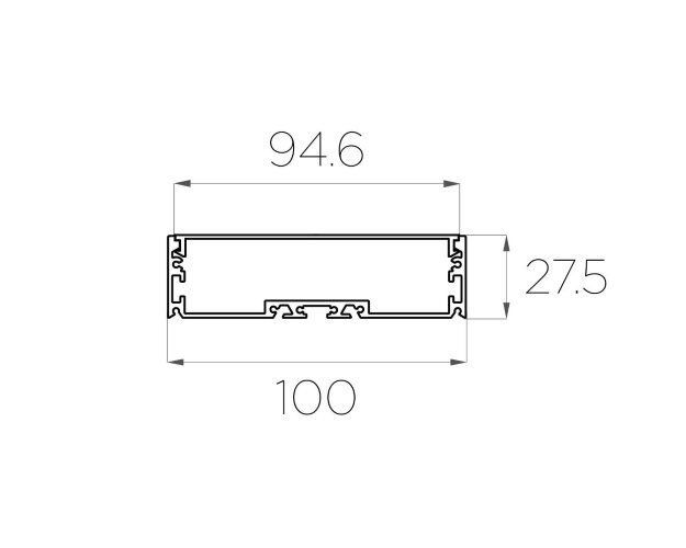 Профиль накладной алюминиевый LC-LP-27100-2 Anod - фото 3