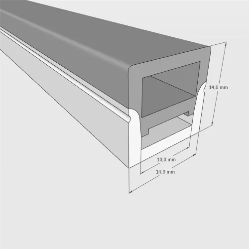 Cиликоновая оболочка T1414 S37 (14*14mm, трехстороннее свечение, pcb 8mm) - фото I