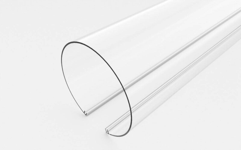 Рассеиватель поликарбонатный для профиля трубчатый LC-LRM-P90-2 прозрачный - фото