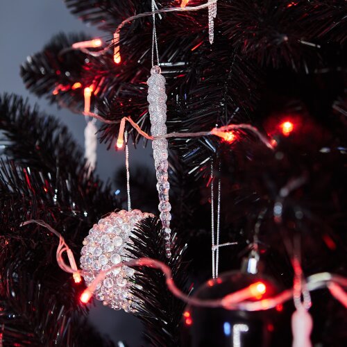 ULD-S1000-100-DTA RED IP20 Гирлянда светодиодная, 10м, 100 светодиодов, Красный свет, Провод прозрачный - фото 6