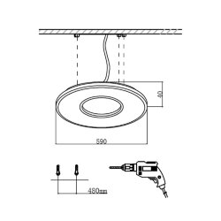 Потолочный светильник «Sonex» 7718/52L, серия: ALTAIR (крепление на планке) - -