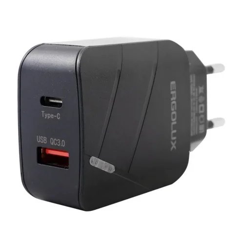 Адаптер сетевой ELX-РA01QC-C02 1USB+1Type C 100-220В 5-9В/3А QC коробка черн. ERGOLUX 15108 - фото 7
