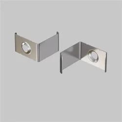 Комплект креплений (для профиля 16×16) 10 шт., ALM008MT (Хром)