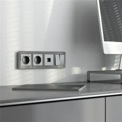 Рамка из акрила на 4 поста Acrylic графит W0042704