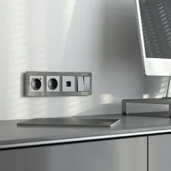 Рамка из акрила на 4 поста Acrylic графит W0042704