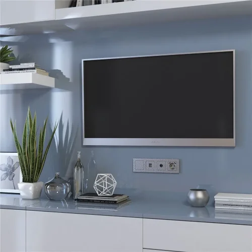 Накладка для RJ-11 (Hammaer серебряный) W1292006 - фото 3