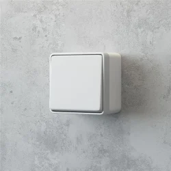 Выключатель одноклавишный влагозащищенный Gallant белый W5010201