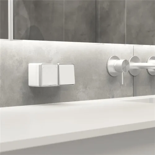 Выключатель одноклавишный влагозащищенный Gallant белый W5010201 - фото 3