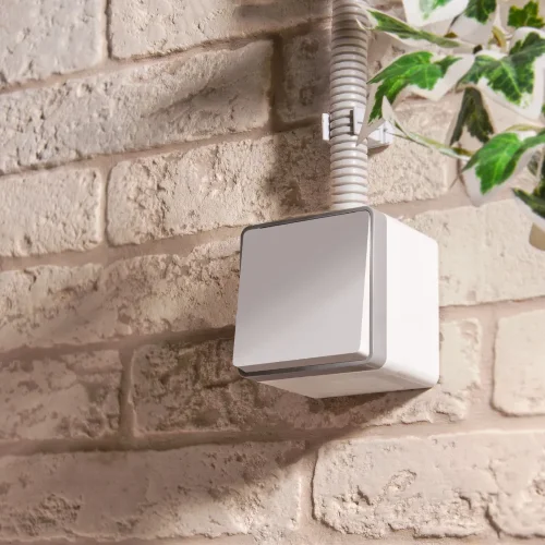 Выключатель одноклавишный влагозащищенный Gallant белый W5010201 - фото 5