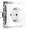 Розетка с заземлением (белая) W1171001 - фото