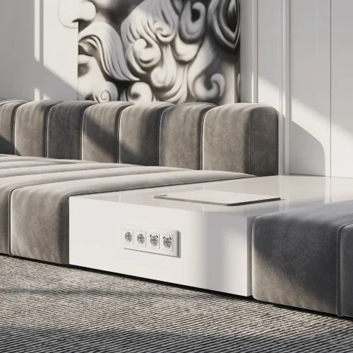 Розетка с заземлением (белая) W1171001 - фото 7